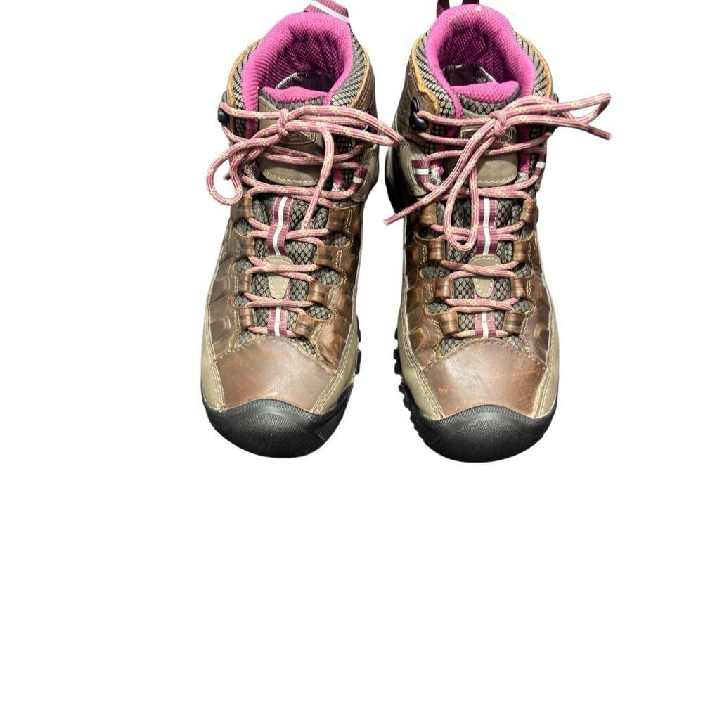 Keen Women’s Waterproof Hiking Boots Brown Pink – Size 9 - Picture 13 of 14